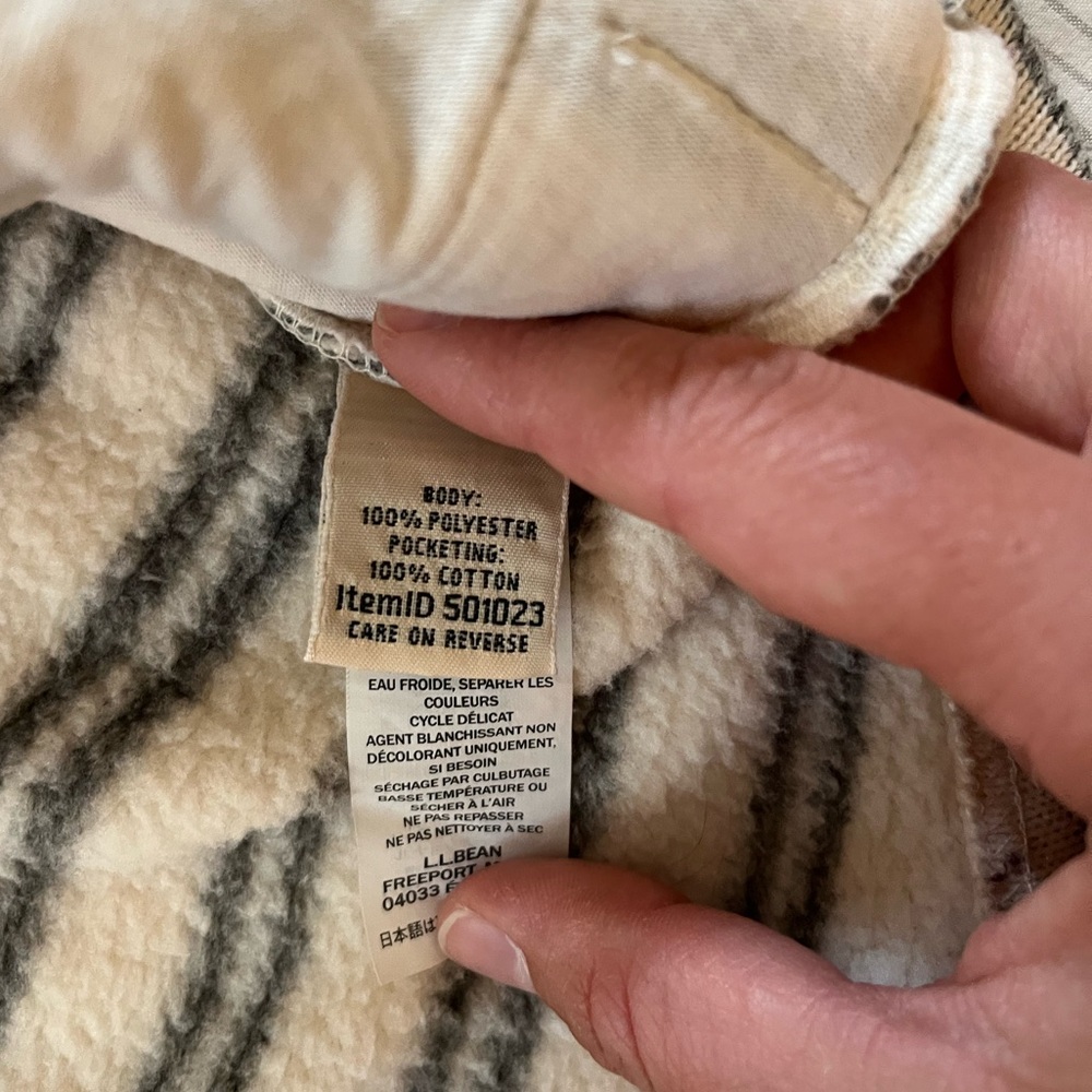 L.L. Bean Striped Cowl Neck Knit - Picture 5 of 9